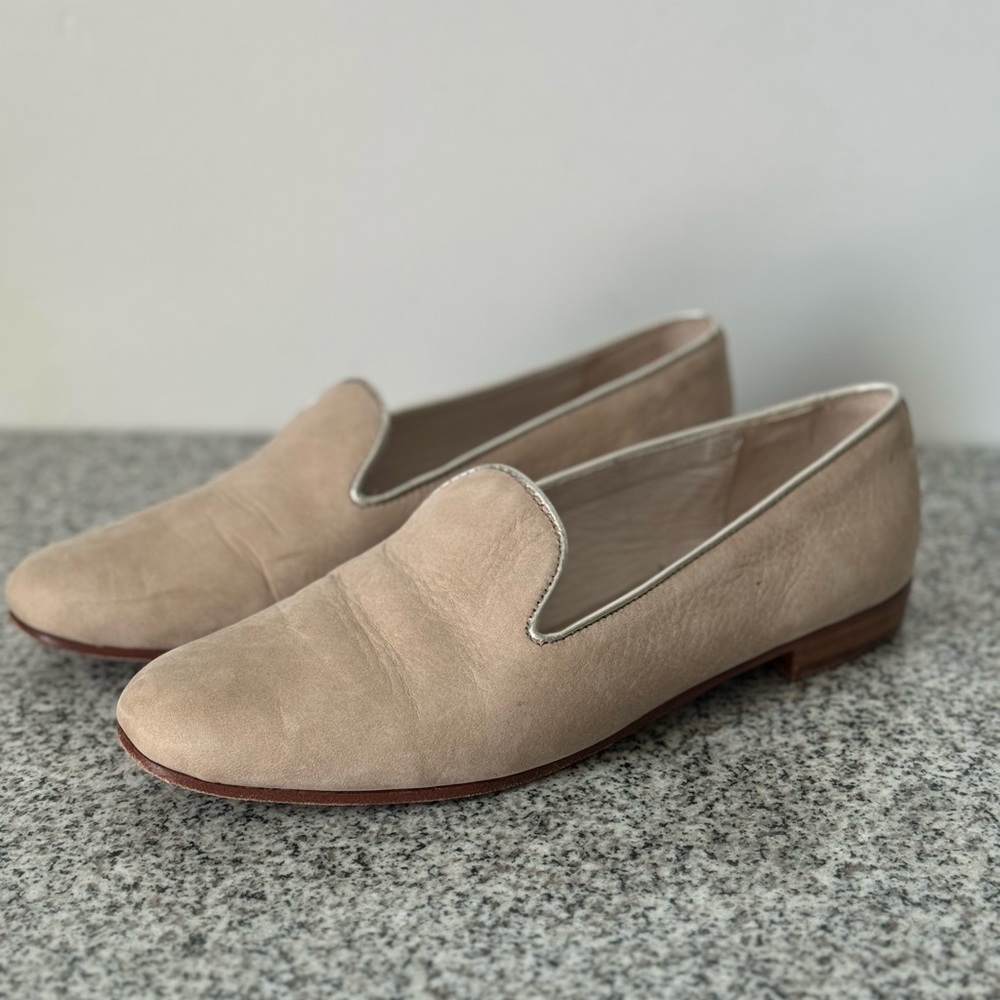 Coach Beige Suede Loafers Sz 7